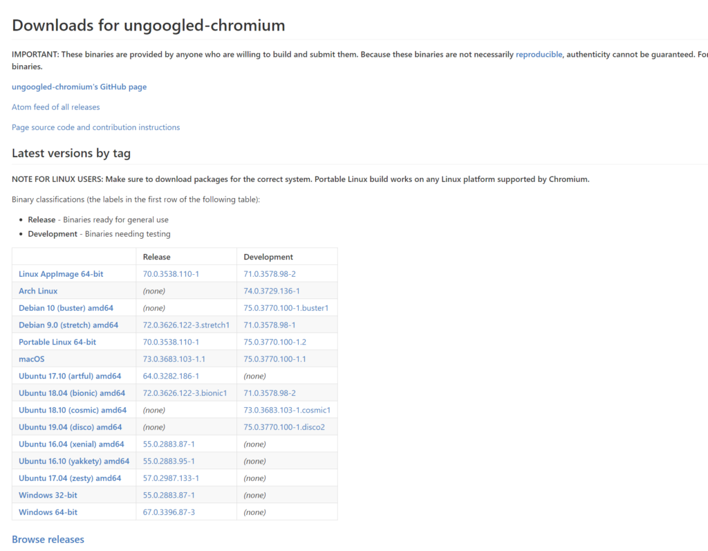웹브라우저 추천 Ungoogled-Chromium