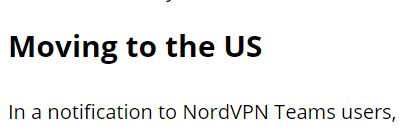 NordVPN 본사가 미국으로 이전한다?