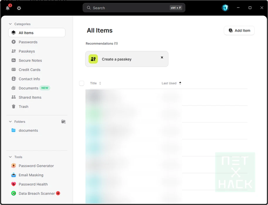 NordPass アップデートされた最新インターフェース。多彩な機能が追加