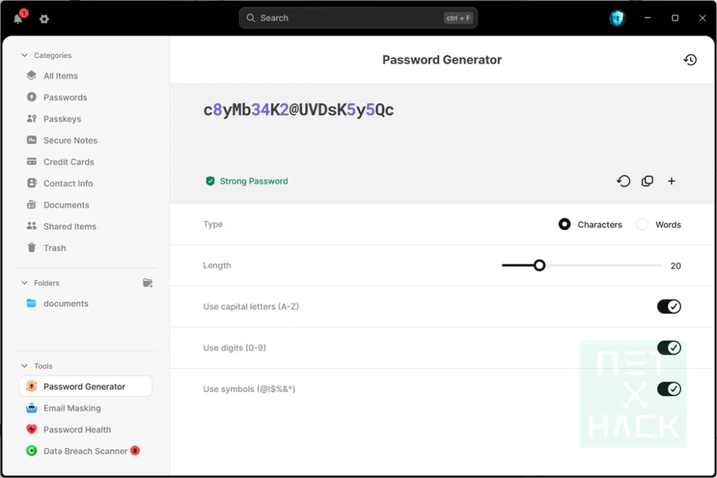 NordPass Password Generator パスワード生成機能