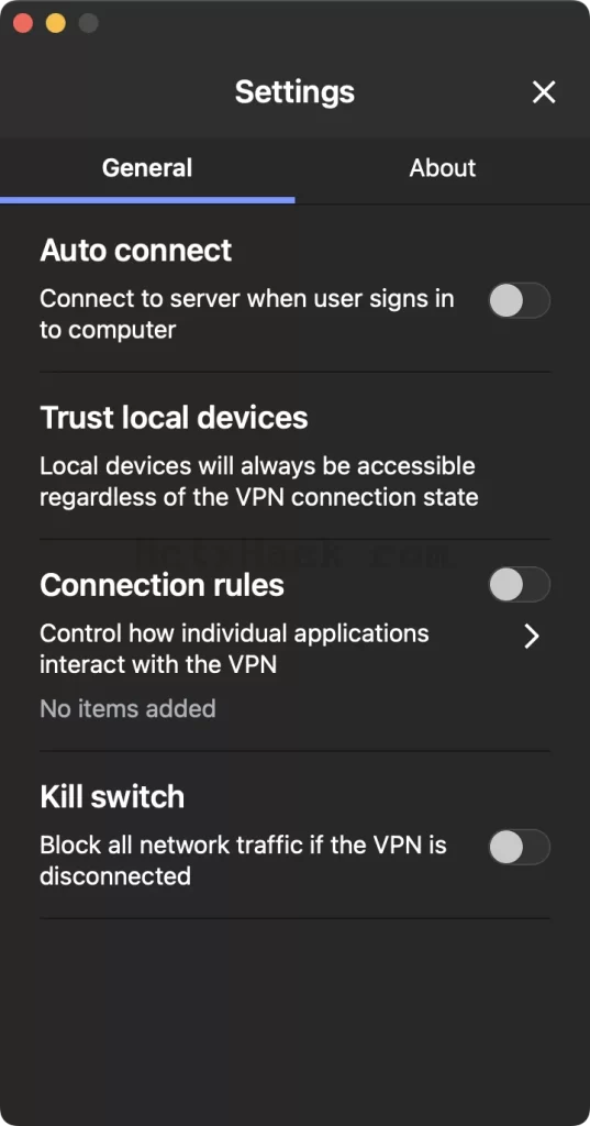 Malwarebytes VPN 설정