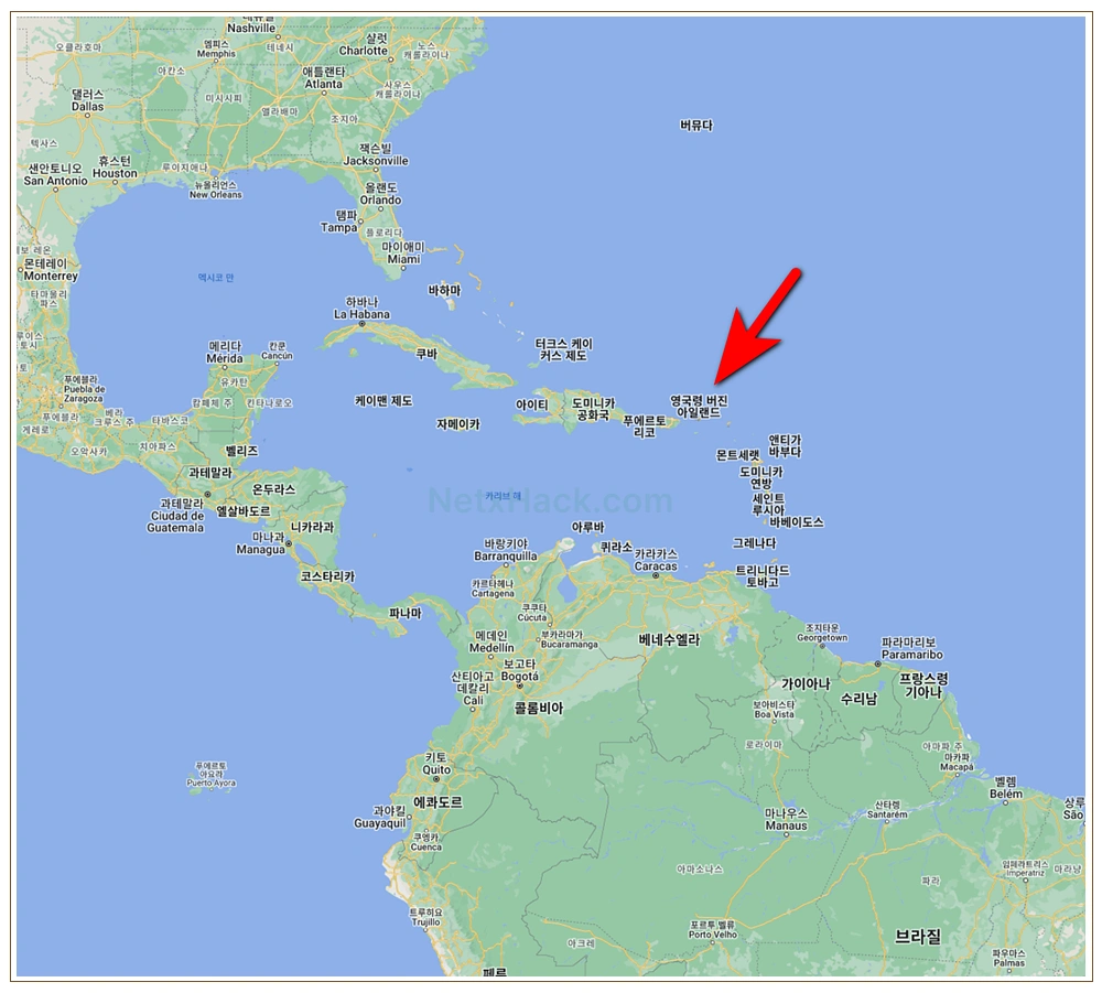 British Virgin Islands BVI 지도