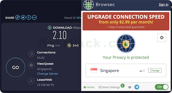 Browsec 무료 VPN 사용기 후기