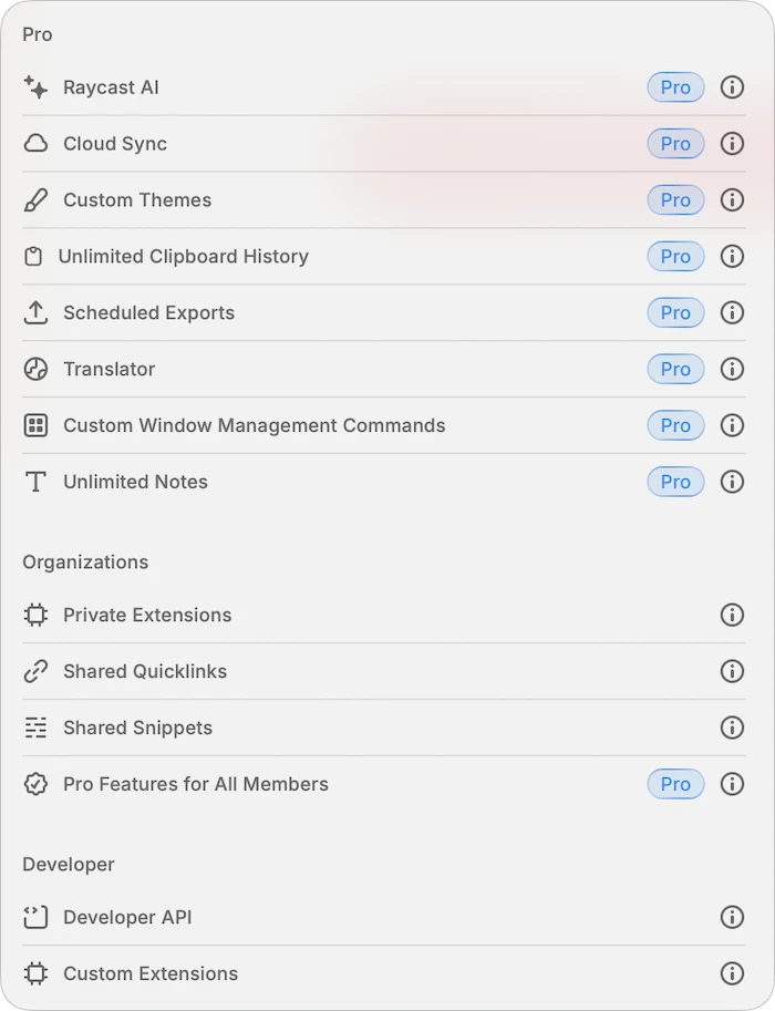 raycast macos 버전