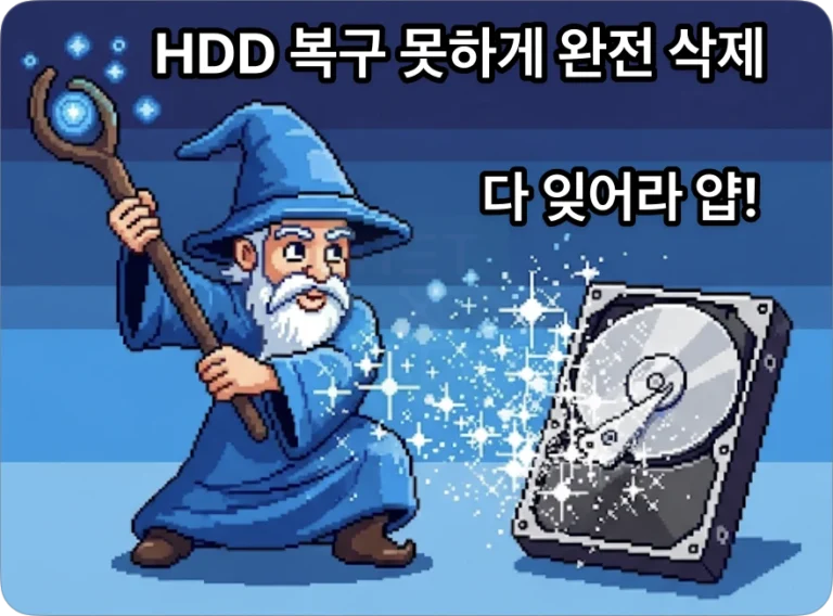 하드디스크(HDD) 완전 삭제 하는 방법. 복구 및 포렌식 불가