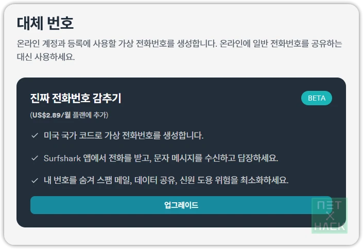 surfshark alternative ID 서프샤크 대체 번호