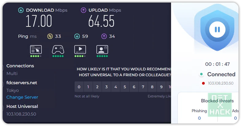 Urban VPN 일본 속도
