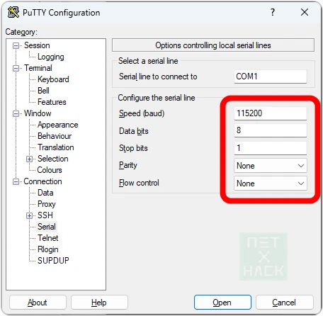 Putty 시리얼 연결 방법