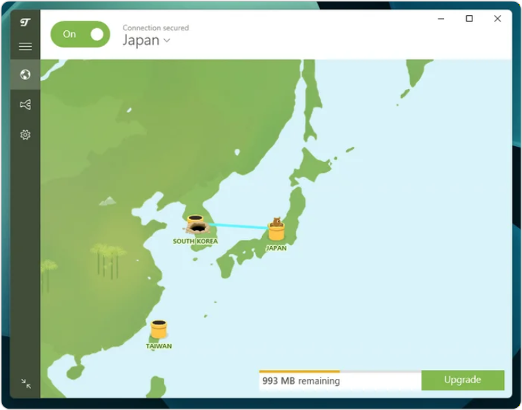 TunnelBear 使用法、レビュー