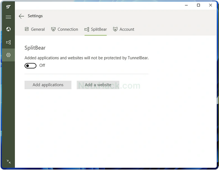 TunnelBear splitbear スプリットトンネリング