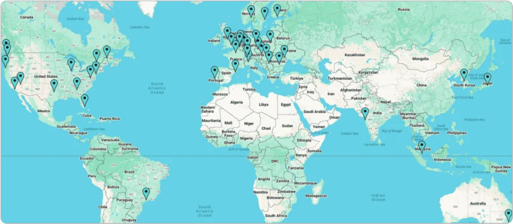 cryptostorm サーバー地図