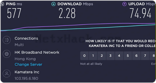 ClearVPN 속도 테스트 - 홍콩 2