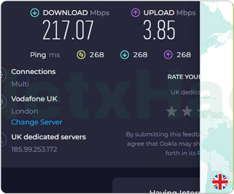 BitdefenderVPN Speedtest (UK)