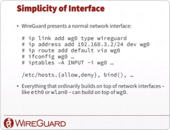 wireguard simplicity of interface