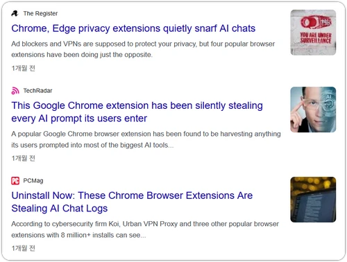 Chrome拡張機能（Extensions）が密かにユーザーのAI対話内容を傍受