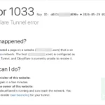 클라우드플레어 Error 1033 원인과 해결 방법