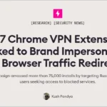 크롬 확장프로그램 가짜 무료 VPN 737 발견