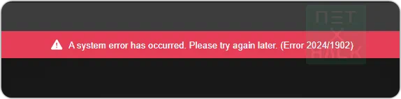 미국 넥슨 계정 A system error has occurred. Please try again later. (Error 2024/1902) 해결 방법